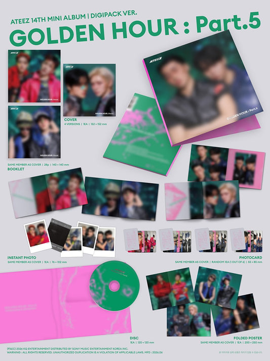 ATEEZ - 14th Mini Album [GOLDEN HOUR: Part.5] (DIGIPACK UNIT Ver.)
