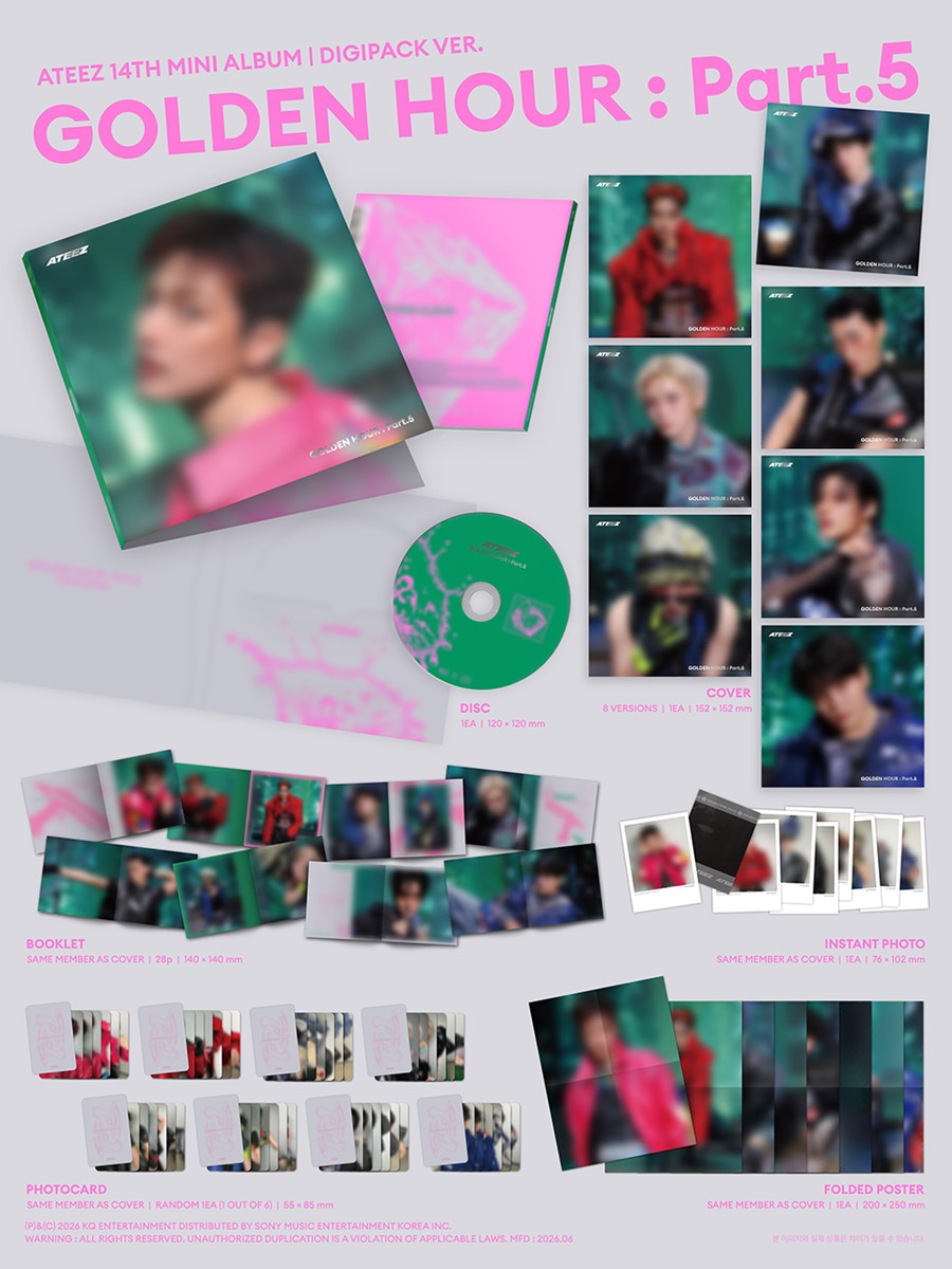 ATEEZ - 14th Mini Album [GOLDEN HOUR; Part.5] (DIGIPACK Ver.)