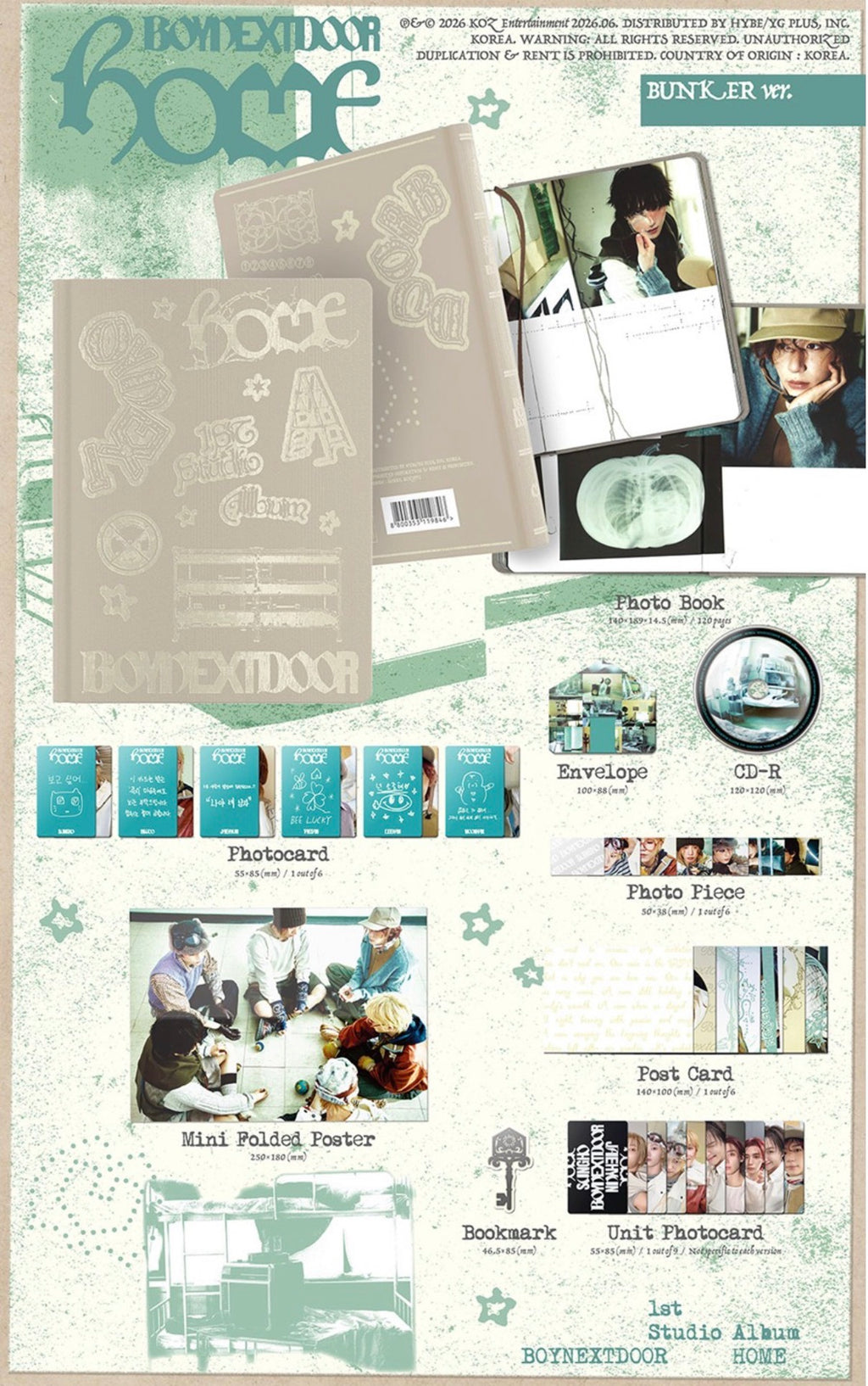 BOYNEXTDOOR - 1ST Studio Album [HOME]